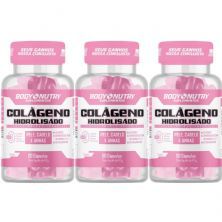 Kit 3X Col�geno Hidrolisado Feminy - 60 C�psulas - BodyNutry