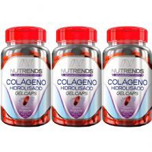 Kit 3X Col�geno Hidrolisado Gel Caps - 60 C�psulas - Nutrends