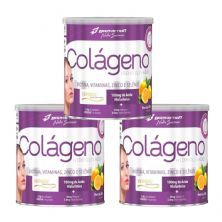 Kit 3X Col�geno Hidrolisado Nutri Science - 200g Lim�o com Clorofila - BodyAction