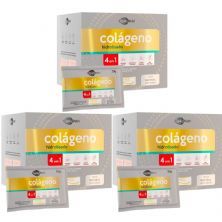 Kit 3X Col�geno Hidrolisado Verisol 4x1 - 30 Sach�s Natural - QualyNutri