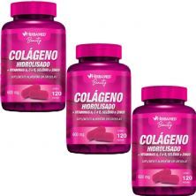 Kit 3X Colageno Hidrolisado + Vitaminas e Minerais - 120 C�psulas - Herbamed