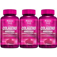 Kit 3X Colageno Hidrolisado + Vitaminas e Minerais - 60 C�psulas - Herbamed