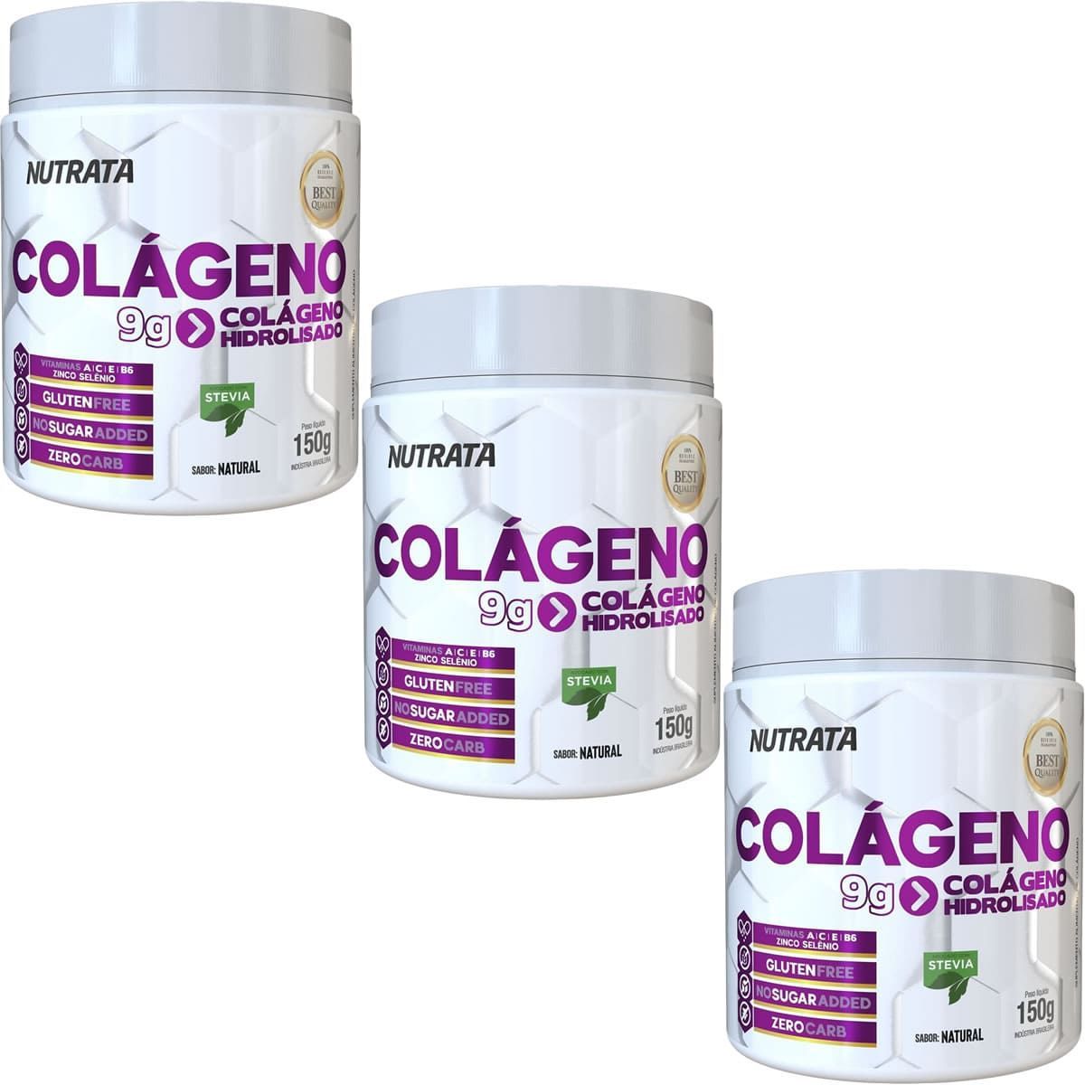 Kit 3X Col�geno Only Women - 150g Natural - Nutrata