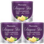 Kit 3X Col�geno Skin - 200g Abacaxi com Hortel� - Sanavita