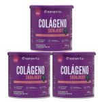 Kit 3X Col�geno Skin - 200g Morango Com A�a� - Sanavita