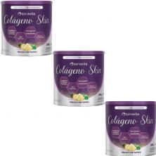 Kit 3X Col�geno Skin - 300g Abacaxi com Hortel� - Sanavita