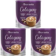 Kit 3X Col�geno Skin - 300g Cappuccino - Sanavita