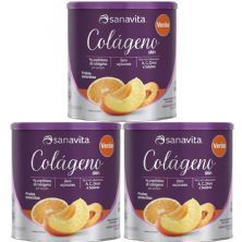 Kit 3X Col�geno Skin - 300g Frutas Amarelas - Sanavita