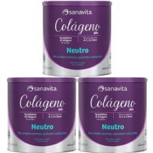 Kit 3X Col�geno Skin - 300g Neutro - Sanavita