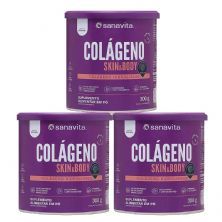 Kit 3X Col�geno Skin - 300g Original - Sanavita