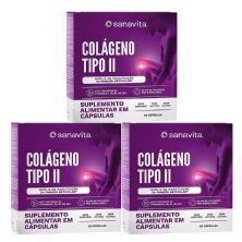 Kit 3X Col�geno Tipo II - 30 C�psulas - Sanavita