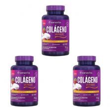 Kit 3X Col�geno Verisol Mastig�vel - 45 Pastilhas Morango - Sanavita