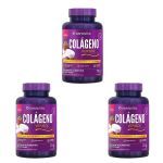 Kit 3X Col�geno Verisol Mastig�vel - 45 Pastilhas Morango - Sanavita