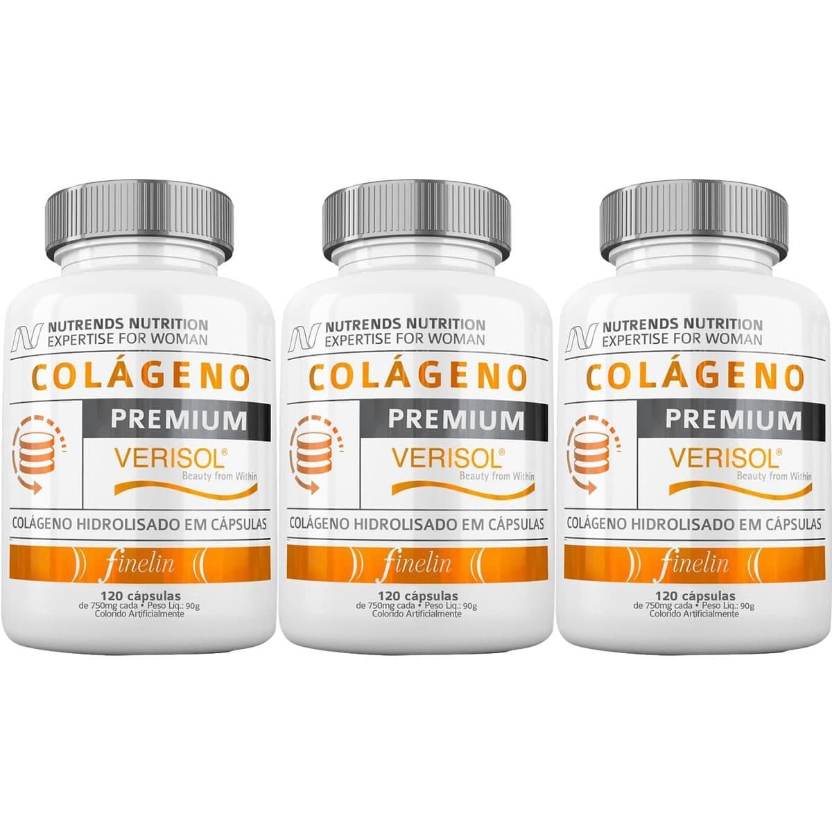 Kit 3X Col�geno Verisol Premium - 120 C�psulas - Nutrends