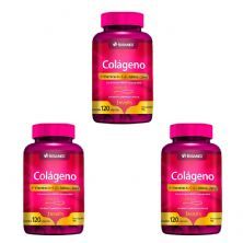 Kit 3X Col�geno Verisol + Vitaminas e Minerais - 120 C�psulas - Herbamed