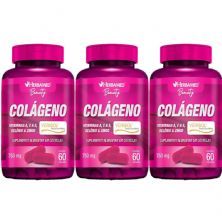 Kit 3X Col�geno Verisol + Vitaminas e Minerais - 60 C�psulas - Herbamed