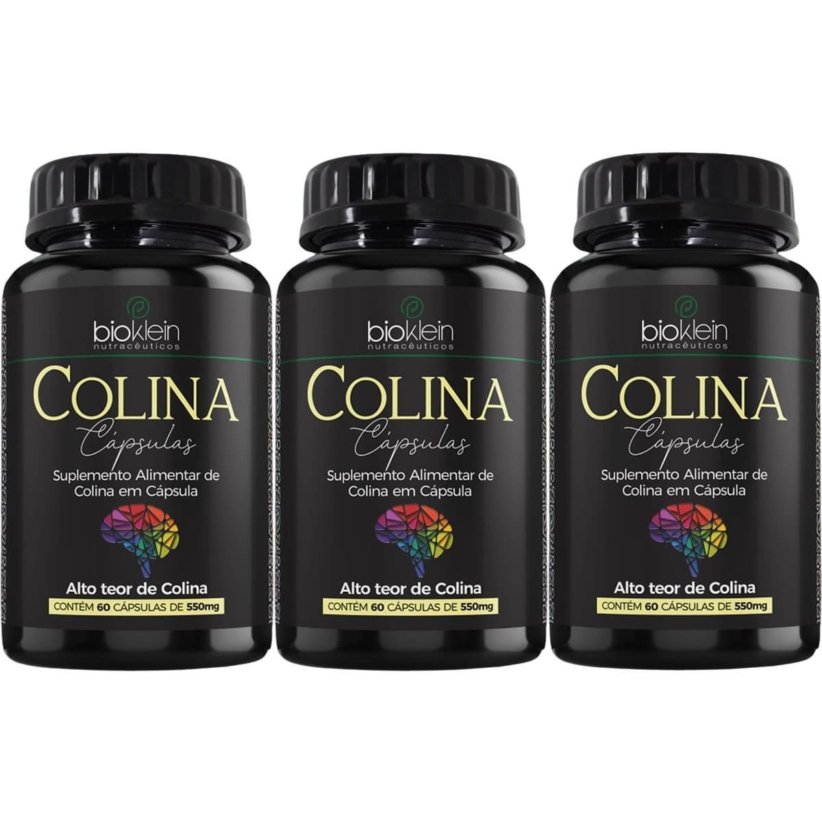 Kit 3X Colina - 60 C�psulas - Bioklein