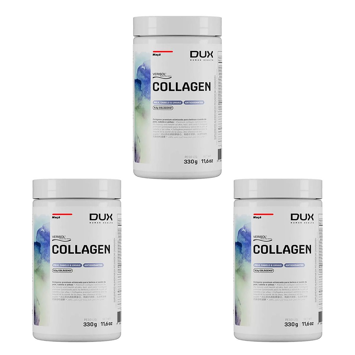 Kit 3X Collagen - 330g Ma�� - Dux Human Healt