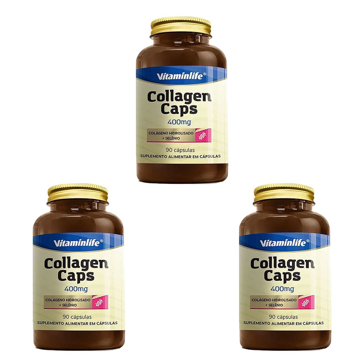 Kit 3X Collagen Caps - 90 C�psulas - VitaminLife