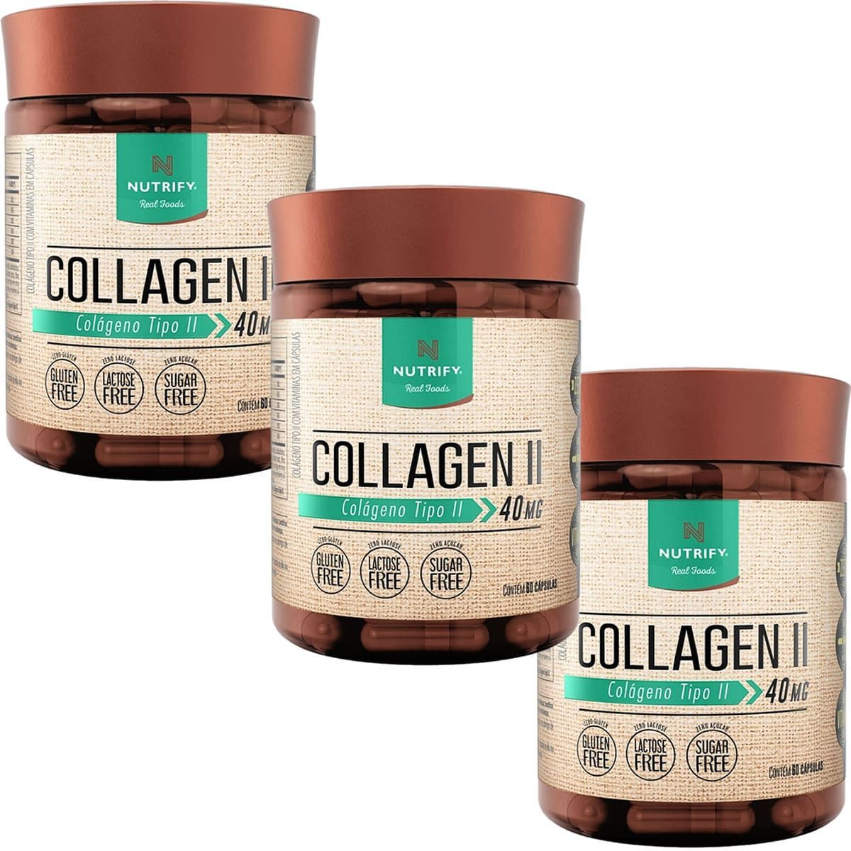 Kit 3X Collagen II - 60 C�psula - Nutrify