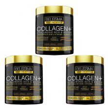 Kit 3X Collagen Plus Belissima - 264g Laranja Com Acerola - Black Skull