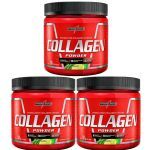 Kit 3X Collagen Powder Hydrolyzed - 300g Lim�o - IntegralM�dica