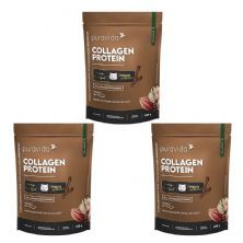 Kit 3X Collagen Protein - Refil 450g Lingua de Gato - Puravida