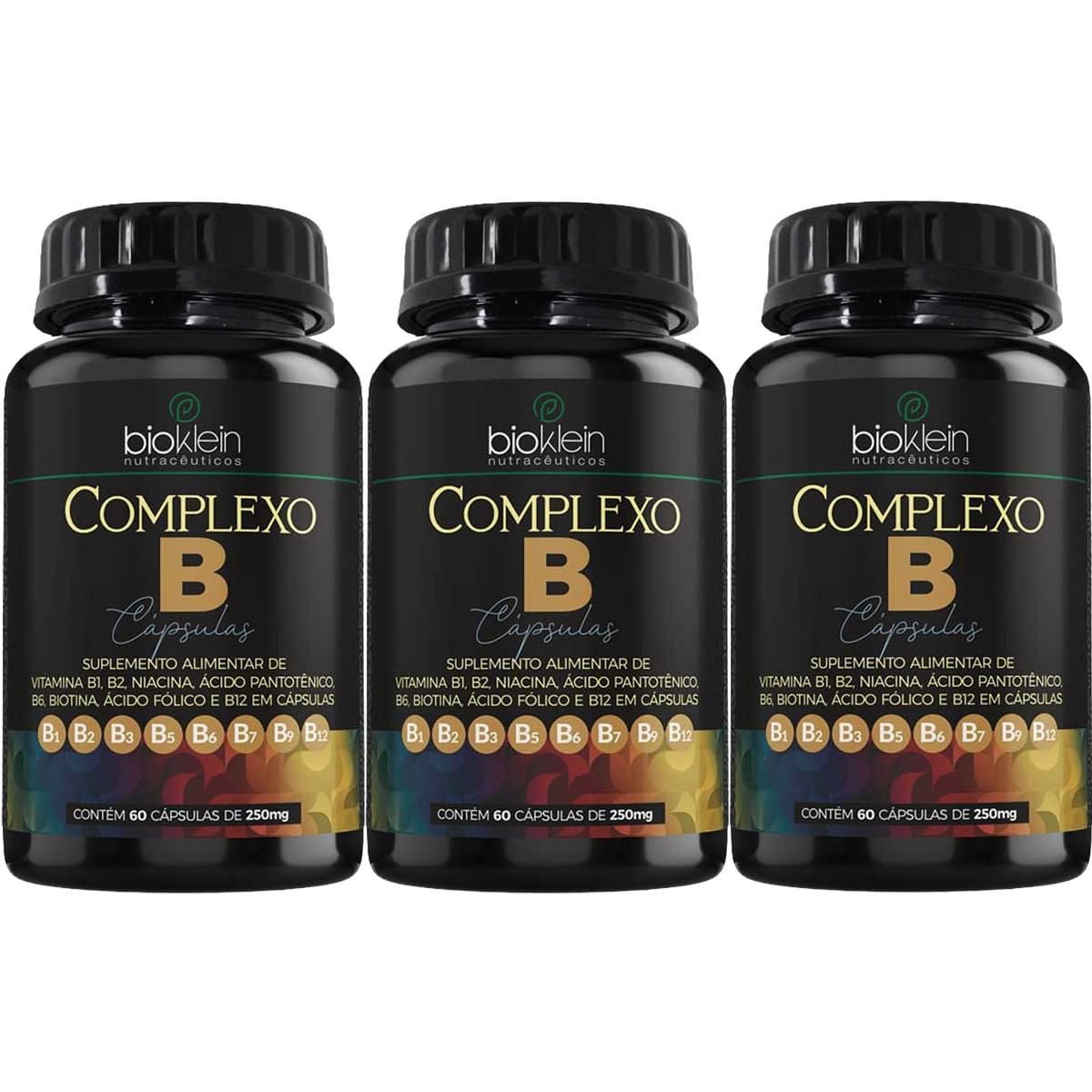 Kit 3X Complexo B - 60 C�psulas - Bioklein