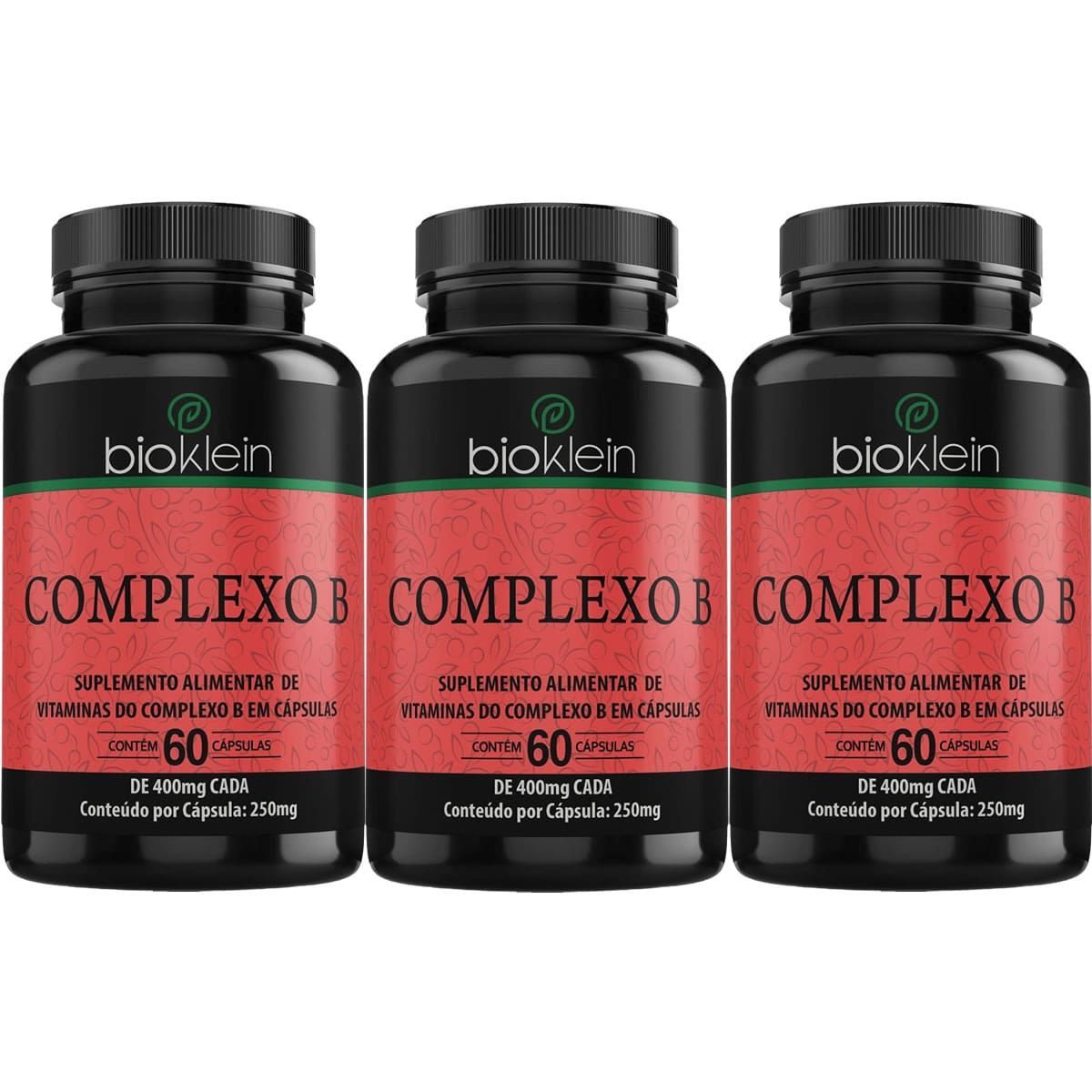Kit 3X Complexo B - 60 C�psulas - Bioklein