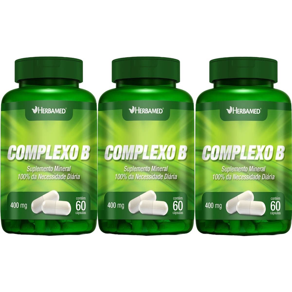 Kit 3X Complexo B. 60 C�psulas - Herbamed