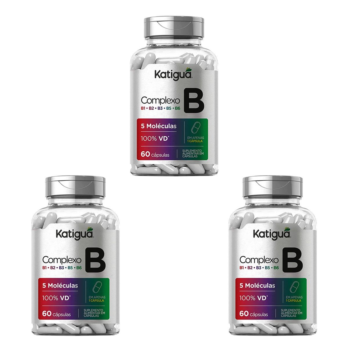 Kit 3X Complexo B - 60 C�psulas - Katigu�