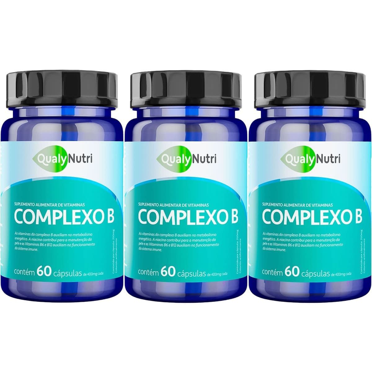 Kit 3X Complexo B - 60 C�psulas - QualyNutri
