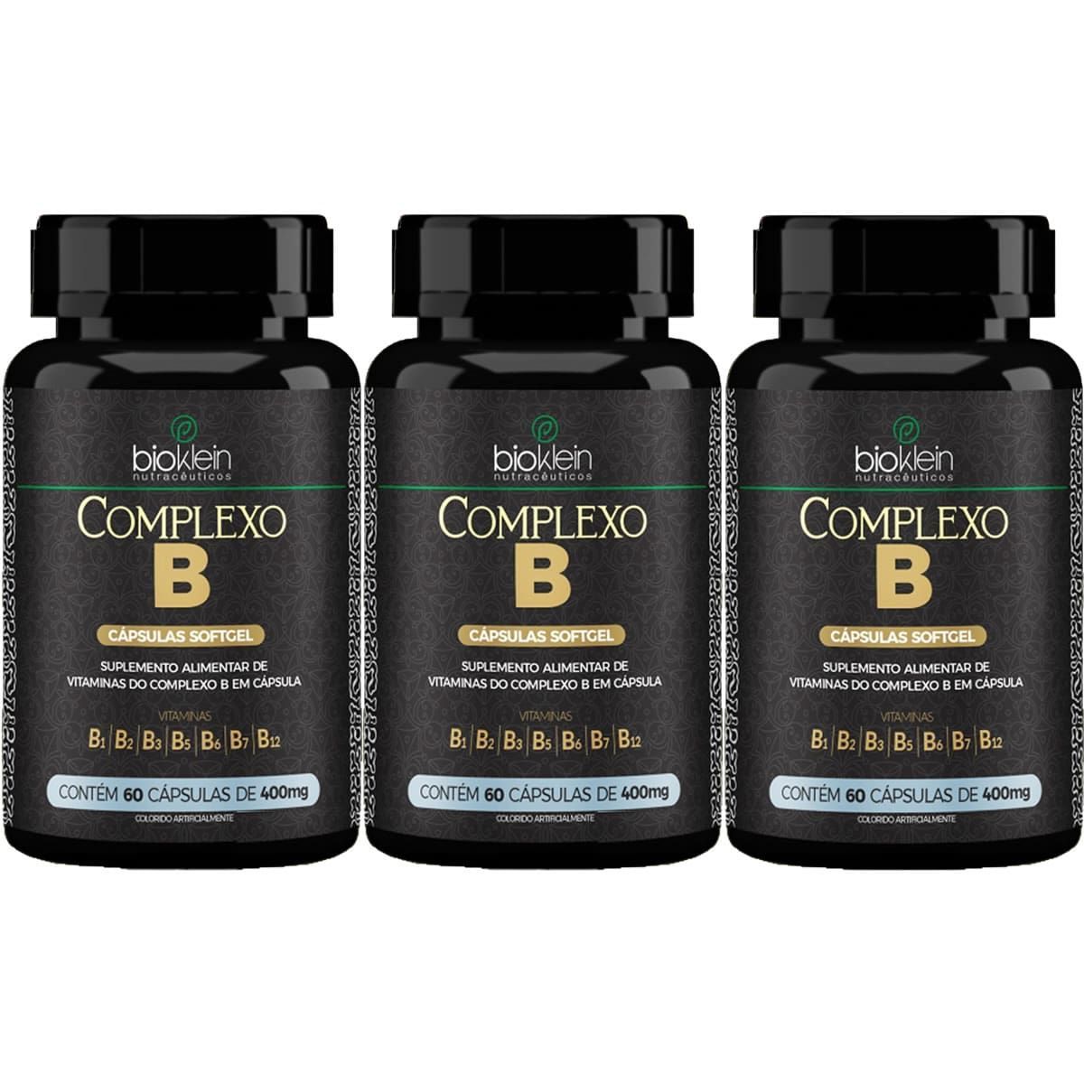 Kit 3X Complexo B - 60 C�psulas Softgel  - Bioklein