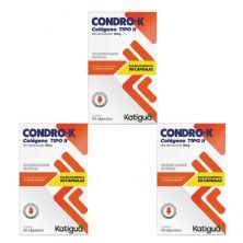 Kit 3X Condro-K Col�geno Tipo II - 90 C�psulas - Katigu�