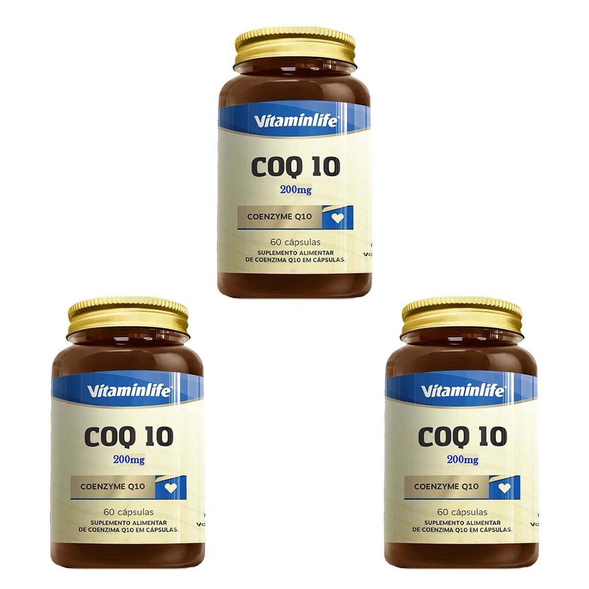 Kit 3X COQ 10 200mg - 60 C�psulas - VitaminLife