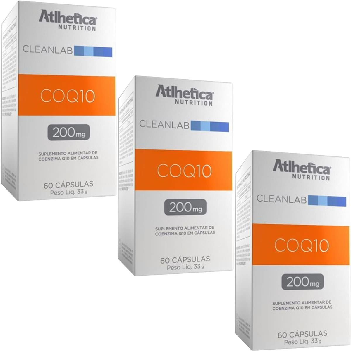 Kit 3X COQ10 200mg - 60 C�psulas - Atlhetica Nutrition