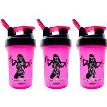 Kit 3X Coqueteleira 1 Dose - 450ml Rosa- Integralm�dica