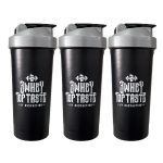 Kit 3X Coqueteleira 3 Whey Top Taste - 600ml Preta - Body Action