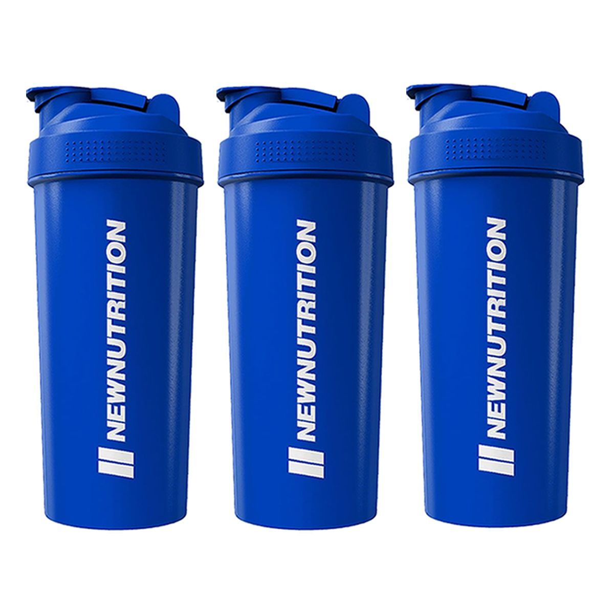 Kit 3X Coqueteleira - 600ml Azul - Newnutrition