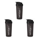Kit 3X Coqueteleira 600ml Fum� - LetsBe Nutrition