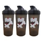 Kit 3X Coqueteleira - 600ml Fum� - Max Titanium