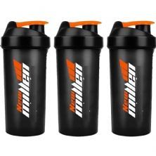 Kit 3X Coqueteleira - 600ml Fume Tampa Preta - New Millen