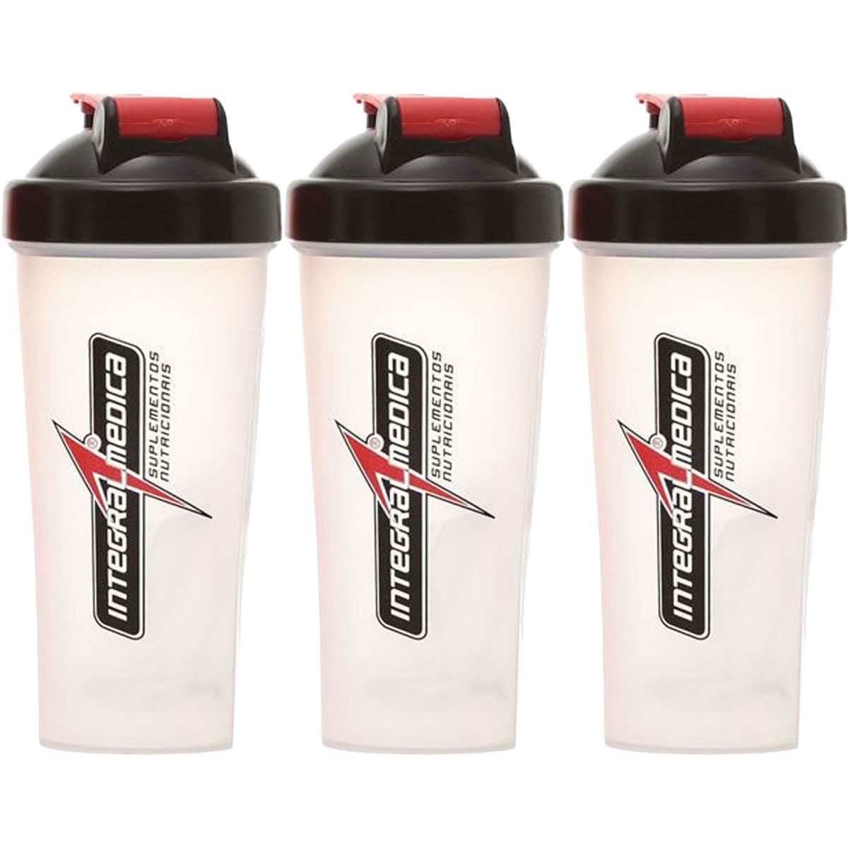 Kit 3X Coqueteleira - 600ml - Integralm�dica
