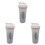 Kit 3X Coqueteleira - 600ml Verde e Branca - Lauton Nutrition