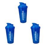Kit 3X Coqueteleira - 700ml Azul - Probi�tica