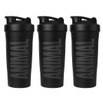 Kit 3X Coqueteleira Animal - 600ml Preta - Universal Nutrition