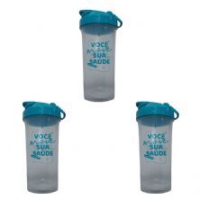 Kit 3X Coqueteleira B�sic - 600ml - Equaliv
