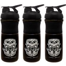Kit 3X Coqueteleira Built 2 Last - 760ml Preto - BodyAction