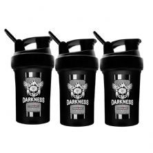 Kit 3X Coqueteleira Darkness 1 Dose - 450ml Preta - IntegralM�dica