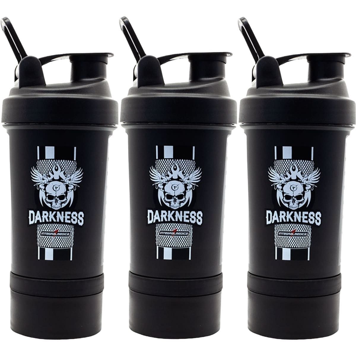 Kit 3X Coqueteleira Darkness - 450ml 3 Doses - IntegralMedica
